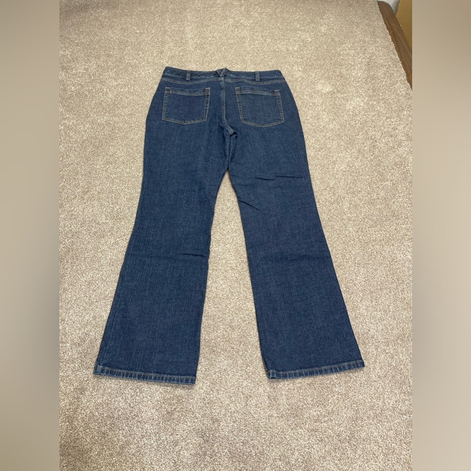 Gorpcore Duluth Trading Bootcut Jeans 12x29 High Rise Dark Wash Stretch Denim